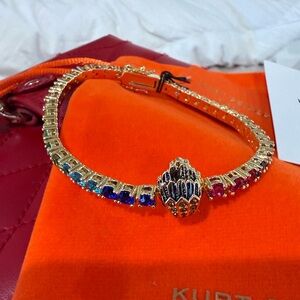 Kurt Geiger Gold Bracelet Crystal Signature Eagle